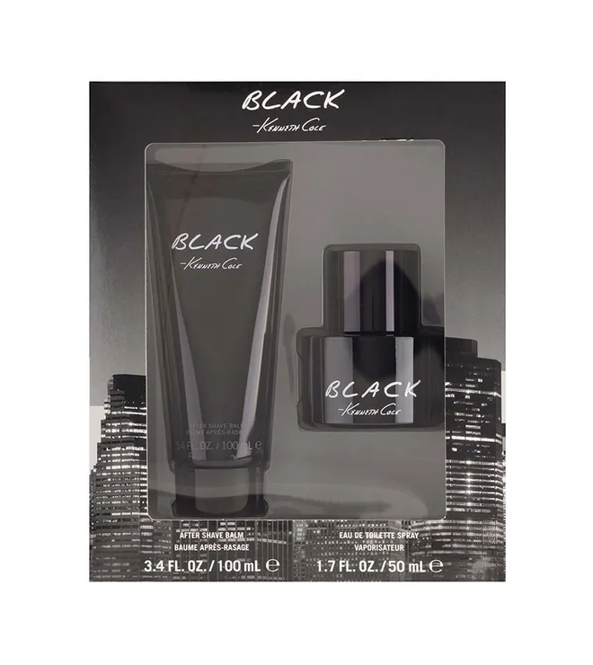 KENNETH COLE BLACK MENS EDT SET 1.7 2PC (1.7 EDT,6.0 BSPRAY)